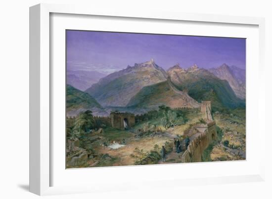 The Great Wall of China, 1886-William Simpson-Framed Giclee Print