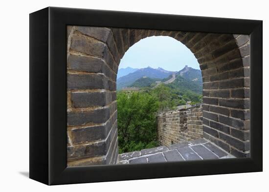 The Great Wall, Qianjiadian Scenic Area, East Part of Yanqing Geopark, Near Beijing, China-Stuart Westmorland-Framed Premier Image Canvas