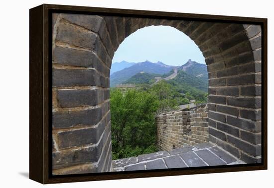 The Great Wall, Qianjiadian Scenic Area, East Part of Yanqing Geopark, Near Beijing, China-Stuart Westmorland-Framed Premier Image Canvas