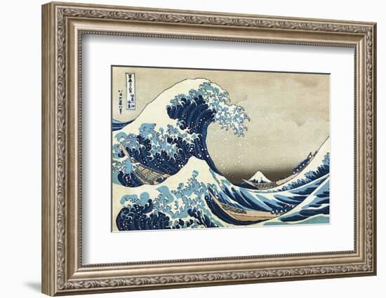 The Great Wave at Kanagawa-Katsushika Hokusai-Framed Art Print