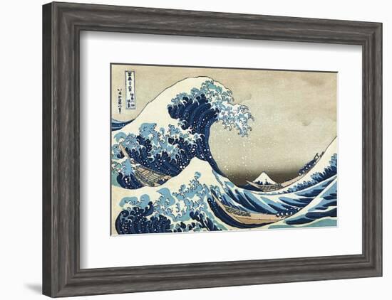 The Great Wave at Kanagawa-Katsushika Hokusai-Framed Art Print