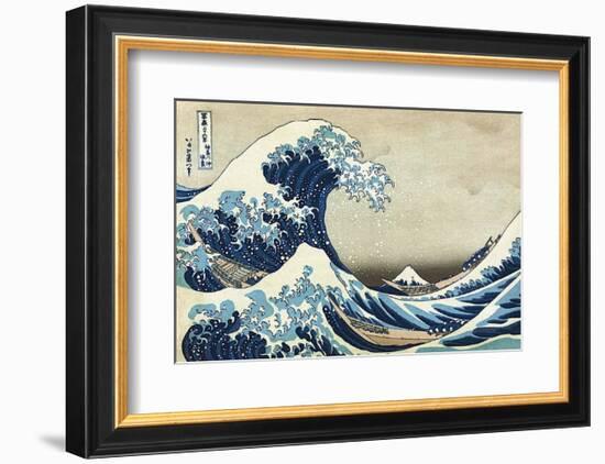 The Great Wave at Kanagawa-Katsushika Hokusai-Framed Art Print
