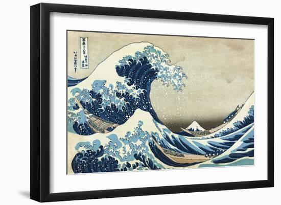 The Great Wave at Kanagawa-Katsushika Hokusai-Framed Giclee Print