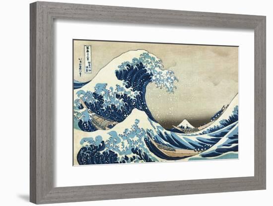 The Great Wave at Kanagawa-Katsushika Hokusai-Framed Giclee Print