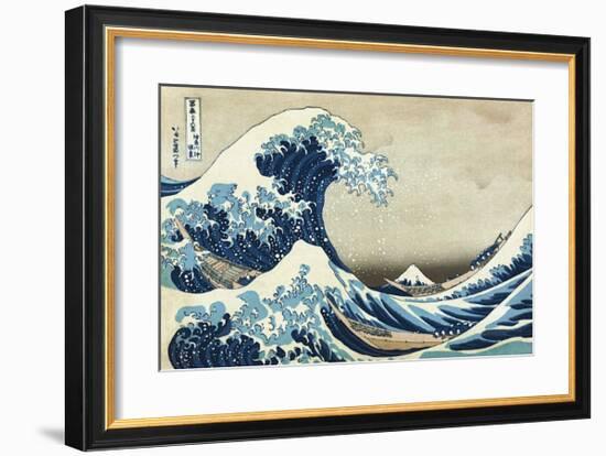 The Great Wave at Kanagawa-Katsushika Hokusai-Framed Giclee Print