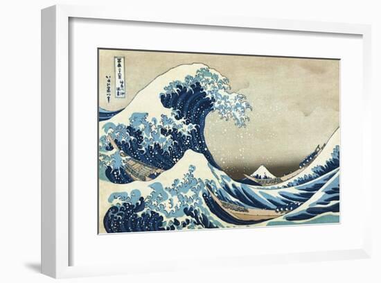 The Great Wave at Kanagawa-Katsushika Hokusai-Framed Giclee Print