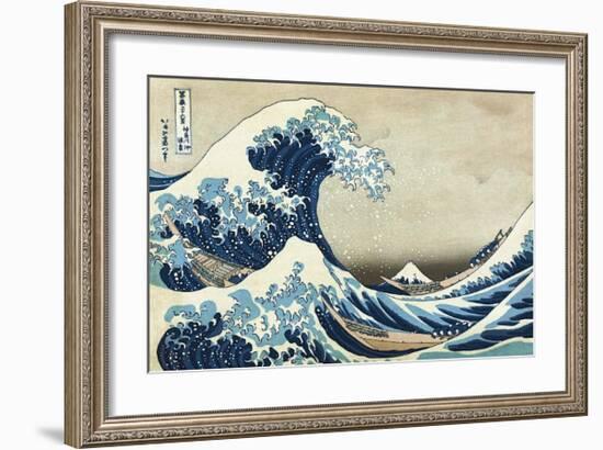 The Great Wave at Kanagawa-Katsushika Hokusai-Framed Giclee Print