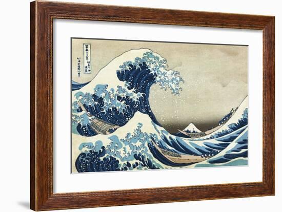 The Great Wave at Kanagawa-Katsushika Hokusai-Framed Giclee Print