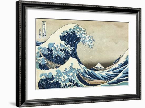 The Great Wave at Kanagawa-Katsushika Hokusai-Framed Giclee Print