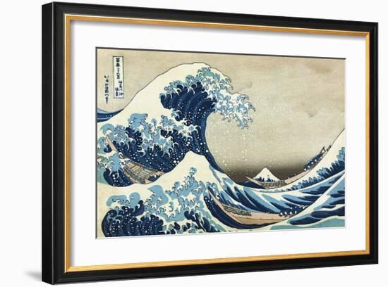 The Great Wave at Kanagawa-Katsushika Hokusai-Framed Giclee Print