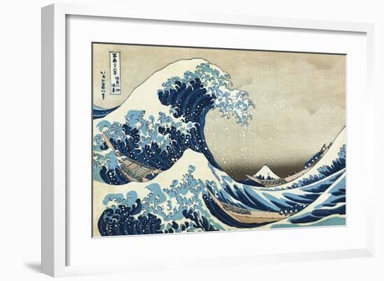 The Great Wave at Kanagawa-Katsushika Hokusai-Framed Giclee Print