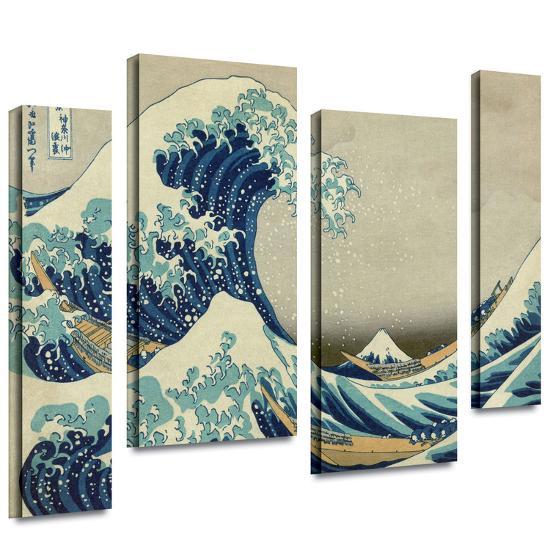 the great wave off kanagawa 4 piece gallery wrapped canvas gallery