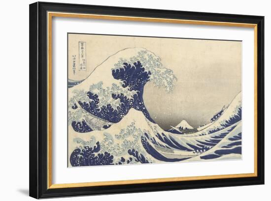 The Great Wave off Kanagawa, c.1830-Katsushika Hokusai-Framed Giclee Print