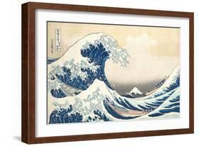 The Great Wave off Kanagawa, c.1830-Katsushika Hokusai-Framed Giclee Print