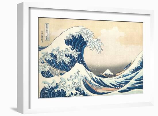 The Great Wave off Kanagawa, c.1830-Katsushika Hokusai-Framed Giclee Print