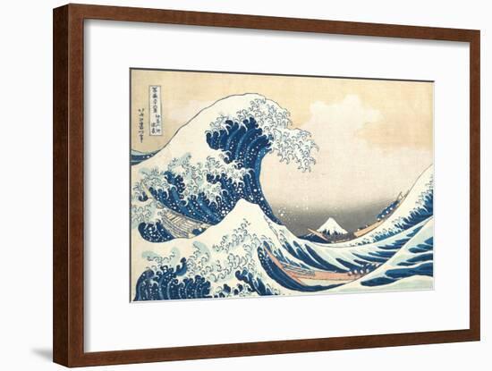 The Great Wave off Kanagawa, c.1830-Katsushika Hokusai-Framed Giclee Print