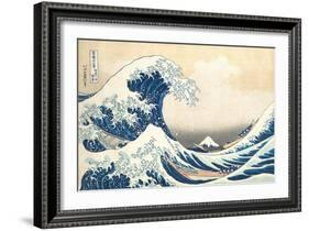 The Great Wave off Kanagawa, c.1830-Katsushika Hokusai-Framed Giclee Print