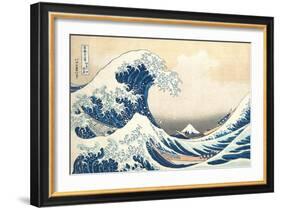 The Great Wave off Kanagawa, c.1830-Katsushika Hokusai-Framed Giclee Print