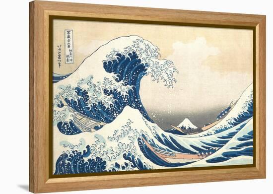 The Great Wave off Kanagawa, c.1830-Katsushika Hokusai-Framed Premier Image Canvas