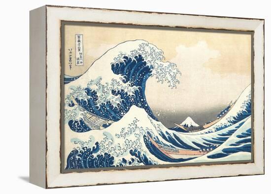 The Great Wave off Kanagawa, c.1830-Katsushika Hokusai-Framed Premier Image Canvas