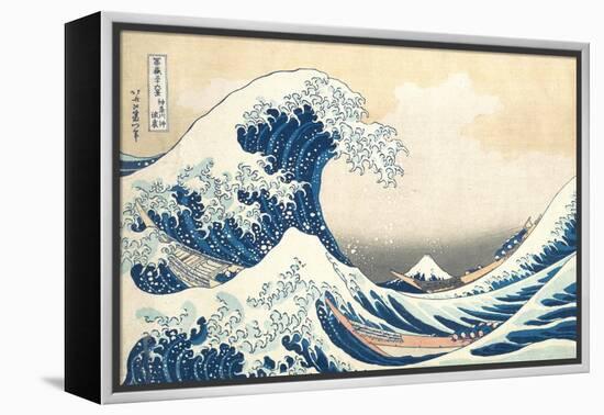 The Great Wave off Kanagawa, c.1830-Katsushika Hokusai-Framed Premier Image Canvas