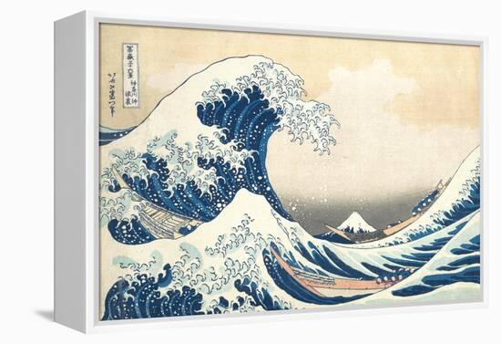 The Great Wave off Kanagawa, c.1830-Katsushika Hokusai-Framed Premier Image Canvas