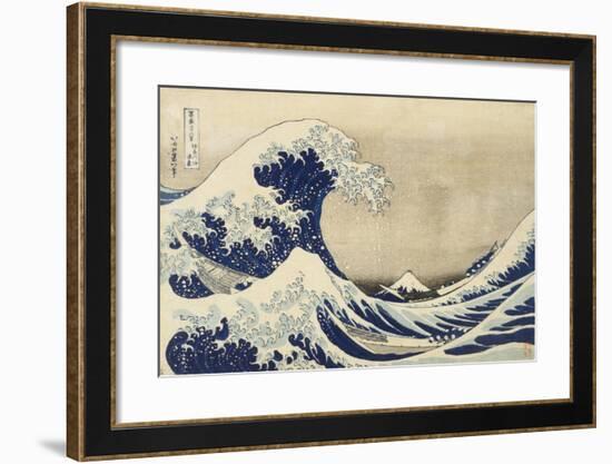 The Great Wave off Kanagawa, c.1830-Katsushika Hokusai-Framed Giclee Print