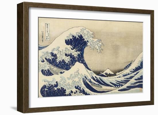 The Great Wave off Kanagawa, c.1830-Katsushika Hokusai-Framed Giclee Print