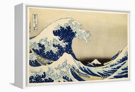 The Great Wave off Kanagawa from from the Series '36 Views of Mt. Fuji'; 1831 (Hand-Coloured Woodbl-Katsushika Hokusai-Framed Premier Image Canvas