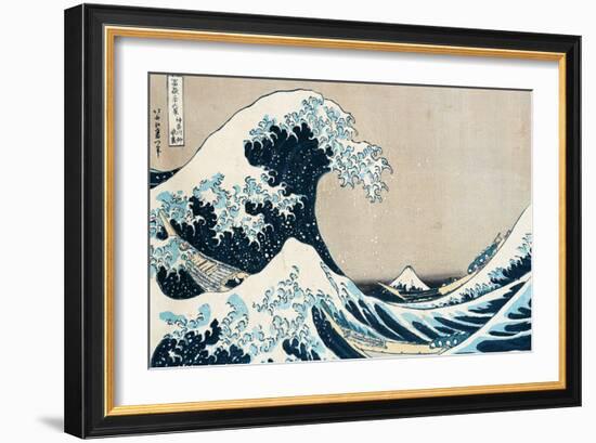 The Great Wave Off Kanagawa, from the Series "36 Views of Mt. Fuji" ("Fugaku Sanjuokkei")-Katsushika Hokusai-Framed Premium Giclee Print