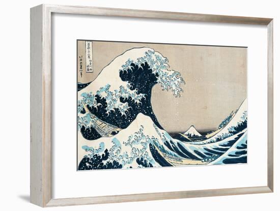 The Great Wave Off Kanagawa, from the Series "36 Views of Mt. Fuji" ("Fugaku Sanjuokkei")-Katsushika Hokusai-Framed Premium Giclee Print