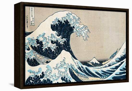 The Great Wave Off Kanagawa, from the Series "36 Views of Mt. Fuji" ("Fugaku Sanjuokkei")-Katsushika Hokusai-Framed Premier Image Canvas