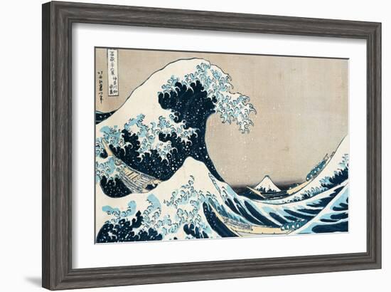 The Great Wave Off Kanagawa, from the Series "36 Views of Mt. Fuji" ("Fugaku Sanjuokkei")-Katsushika Hokusai-Framed Giclee Print