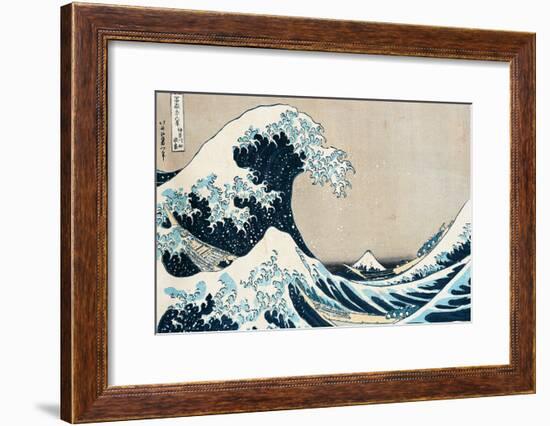 The Great Wave Off Kanagawa, from the Series "36 Views of Mt. Fuji" ("Fugaku Sanjuokkei")-Katsushika Hokusai-Framed Giclee Print