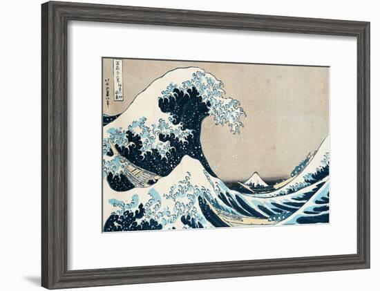 The Great Wave Off Kanagawa, from the Series "36 Views of Mt. Fuji" ("Fugaku Sanjuokkei")-Katsushika Hokusai-Framed Giclee Print