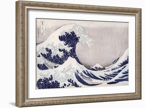 The Great Wave Off Kanagawa, from the Series '36 Views of Mt. Fuji' ('Fugaku Sanjuokkei')-Katsushika Hokusai-Framed Giclee Print