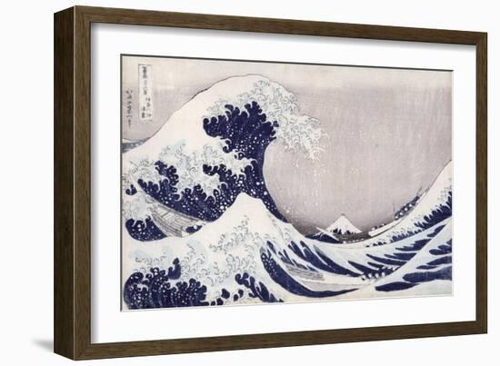 The Great Wave Off Kanagawa, from the Series '36 Views of Mt. Fuji' ('Fugaku Sanjuokkei')-Katsushika Hokusai-Framed Giclee Print