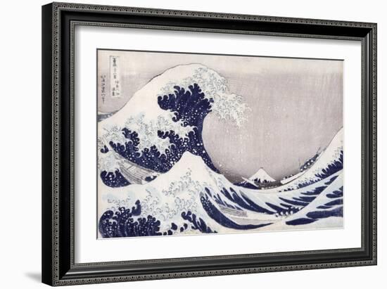 The Great Wave Off Kanagawa, from the Series '36 Views of Mt. Fuji' ('Fugaku Sanjuokkei')-Katsushika Hokusai-Framed Giclee Print