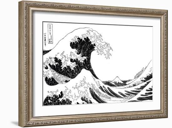 The Great Wave Off Kanagawa, from the Series "36 Views of Mt. Fuji" ("Fugaku Sanjuokkei")-Katsushika Hokusai-Framed Giclee Print