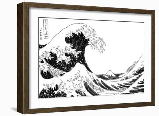 The Great Wave Off Kanagawa, from the Series "36 Views of Mt. Fuji" ("Fugaku Sanjuokkei")-Katsushika Hokusai-Framed Giclee Print