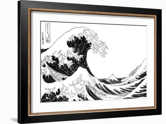 The Great Wave Off Kanagawa, from the Series "36 Views of Mt. Fuji" ("Fugaku Sanjuokkei")-Katsushika Hokusai-Framed Giclee Print