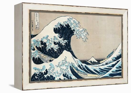 The Great Wave Off Kanagawa, from the Series "36 Views of Mt. Fuji" ("Fugaku Sanjuokkei")-Katsushika Hokusai-Framed Premier Image Canvas