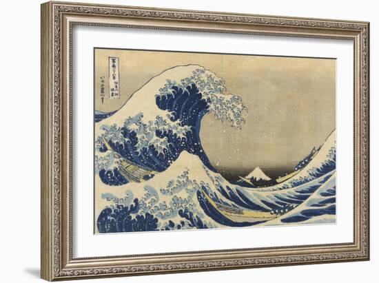 The Great Wave Off Kanagawa (Kanagawa Oki Nami Ura), C.1830-33-Katsushika Hokusai-Framed Giclee Print