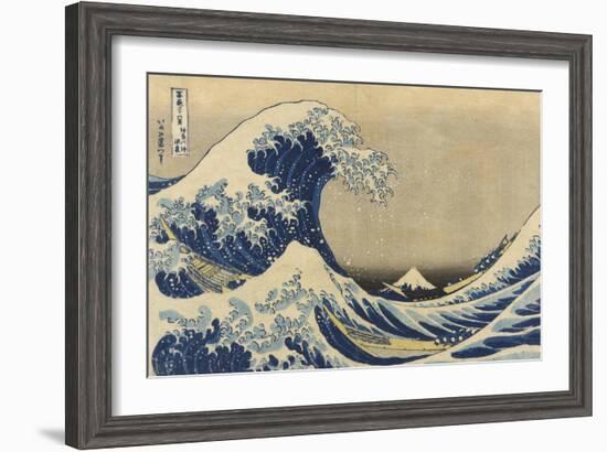 The Great Wave Off Kanagawa (Kanagawa Oki Nami Ura), C.1830-33-Katsushika Hokusai-Framed Giclee Print