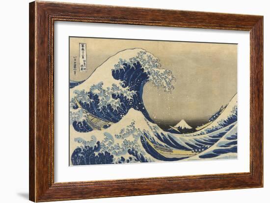 The Great Wave Off Kanagawa (Kanagawa Oki Nami Ura), C.1830-33-Katsushika Hokusai-Framed Giclee Print