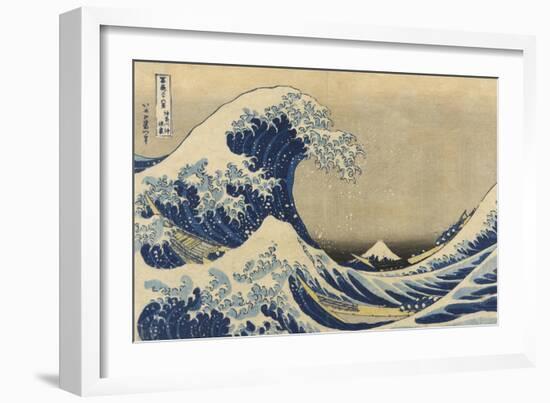 The Great Wave Off Kanagawa (Kanagawa Oki Nami Ura), C.1830-33-Katsushika Hokusai-Framed Giclee Print