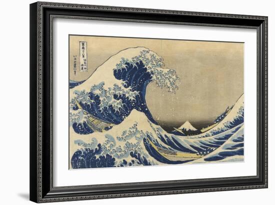 The Great Wave Off Kanagawa (Kanagawa Oki Nami Ura), C.1830-33-Katsushika Hokusai-Framed Giclee Print