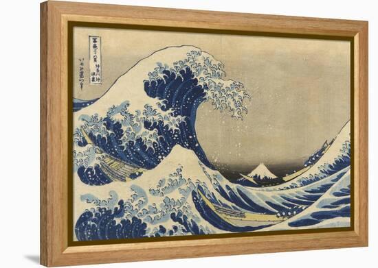 The Great Wave Off Kanagawa (Kanagawa Oki Nami Ura), C.1830-33-Katsushika Hokusai-Framed Premier Image Canvas