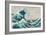 The Great Wave off Kanagawa, Mount Fuji, Vintage Japanese Woodblock Print, 1830s-Hokusai-Framed Art Print