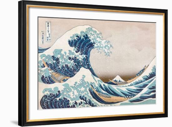 The Great Wave Off Kanagawa-null-Framed Art Print